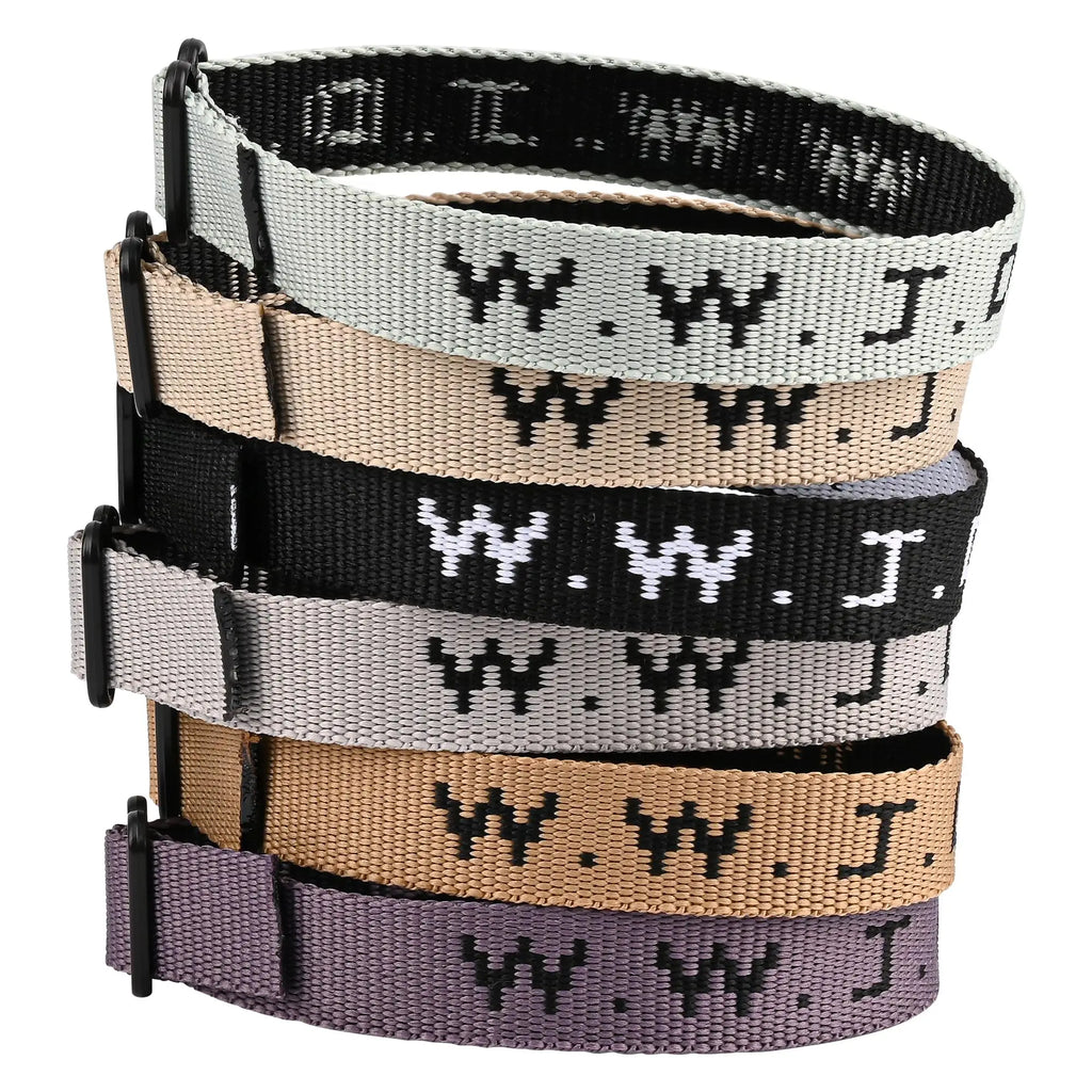 WWJD Pack of Adjustable Bracelets