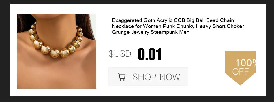 2Pcs/Set Creative Irregular CCB Beads Cross Chain