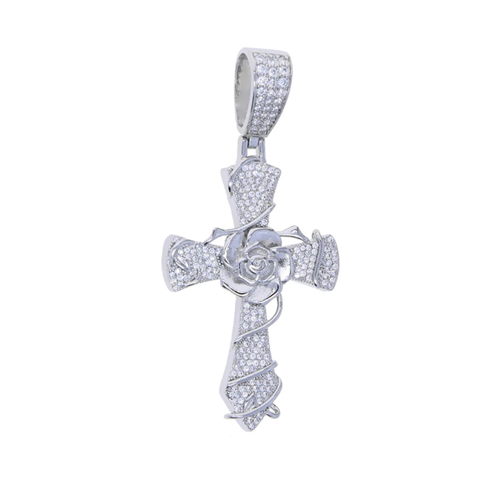 New Iced Out Cross Pendants and Coordinating Chain Options