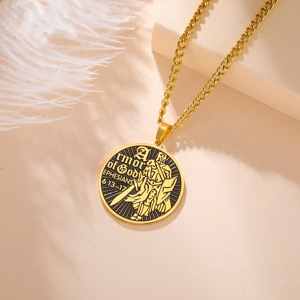 Armor of God Necklace Shield of Faith Ephesians 6:13