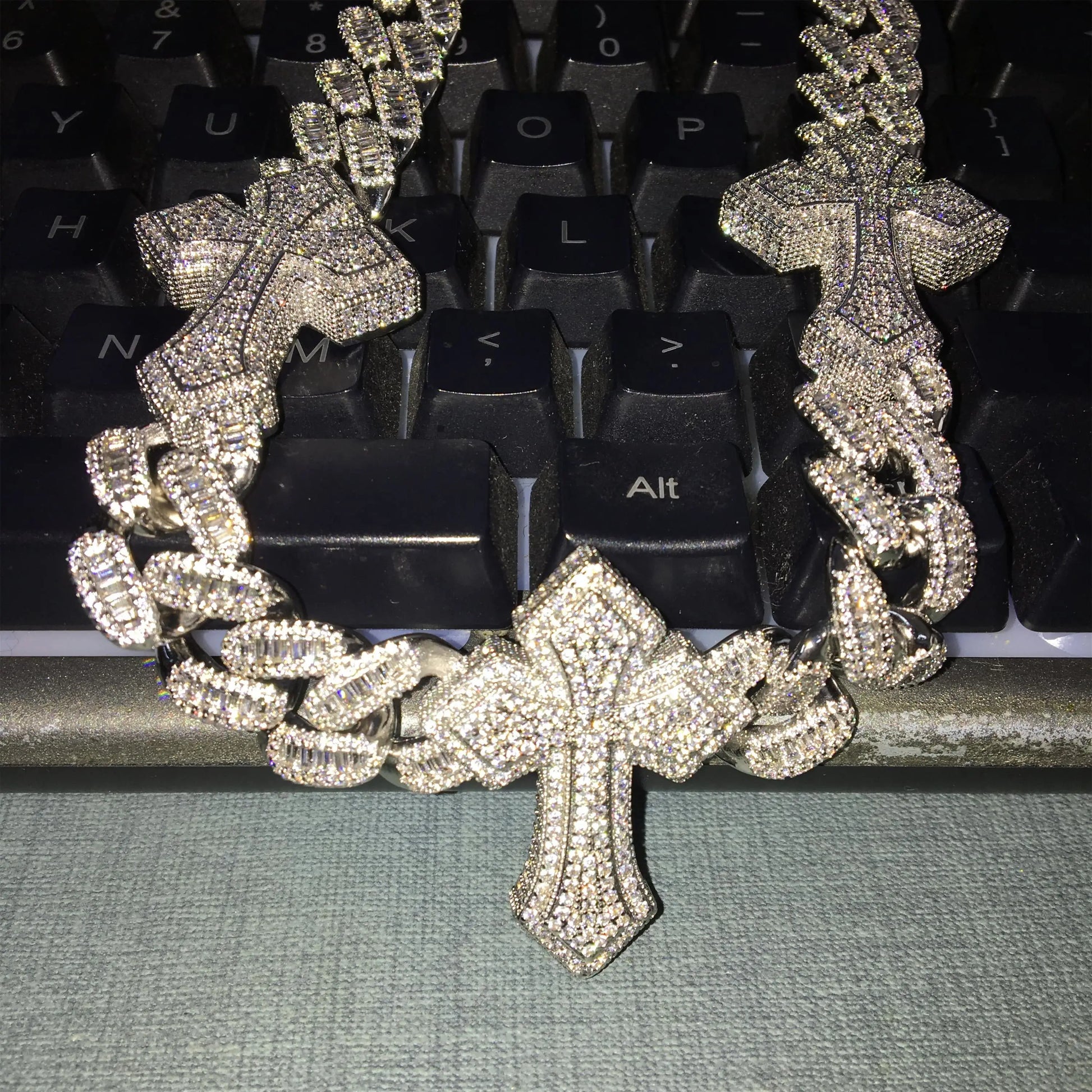 Miami Cuban Link Chain Necklace 5A Cubic Zirconia Choker