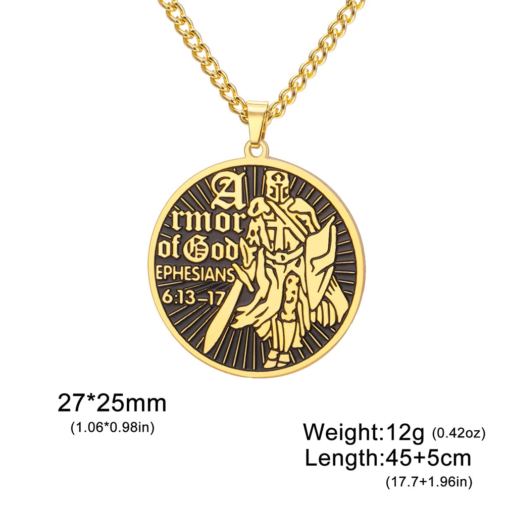 Armor of God Necklace Shield of Faith Ephesians 6:13