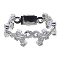 New Iced Out Cross Infinity Charm Bracelet