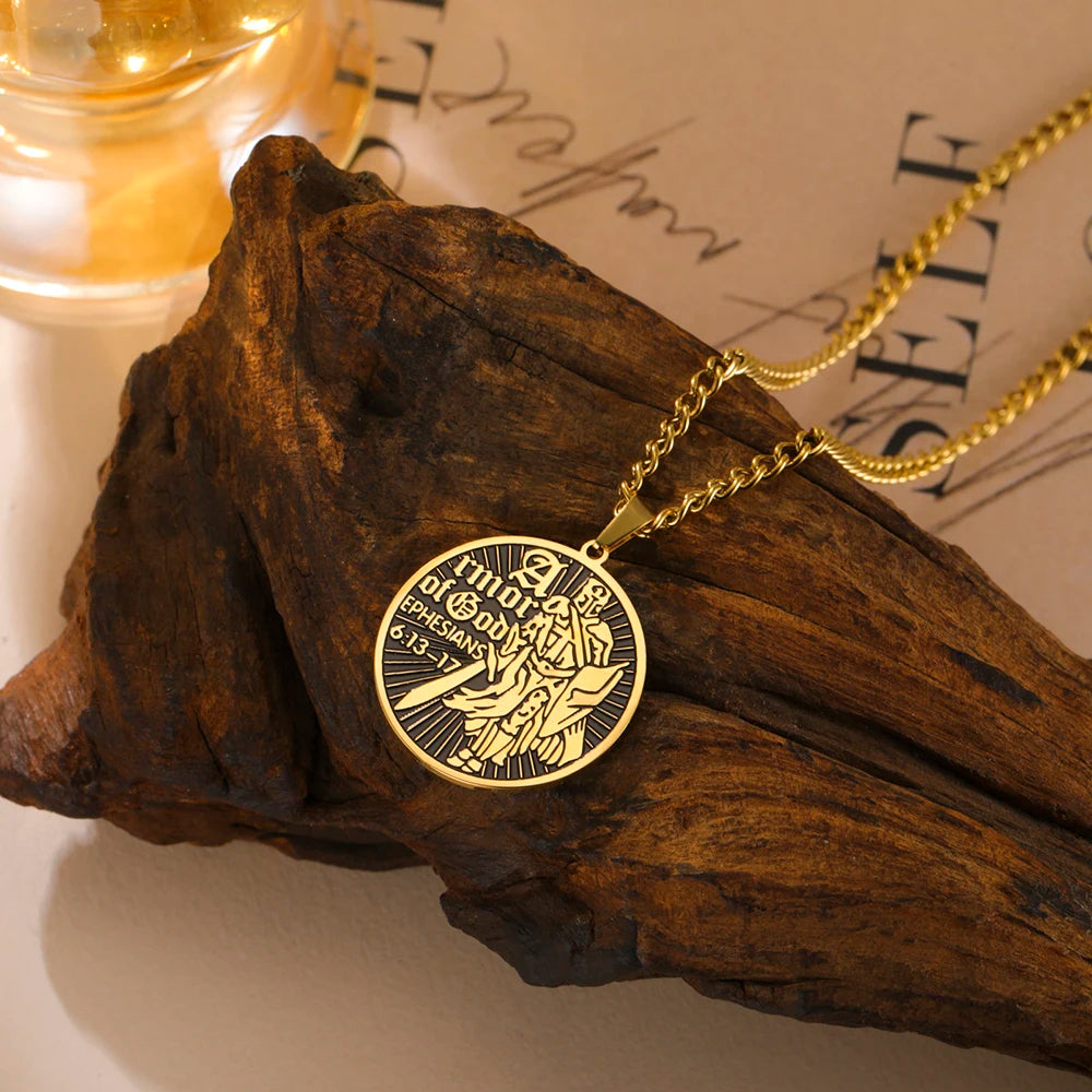Armor of God Necklace Shield of Faith Ephesians 6:13