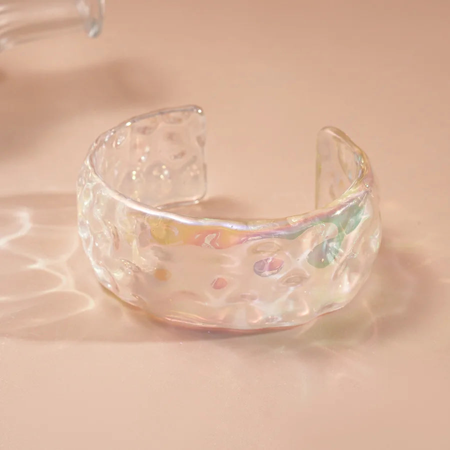Transparent Colorful Acrylic Opening Bangle