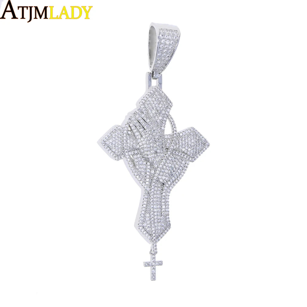 New Iced Out Cross Pendants and Coordinating Chain Options
