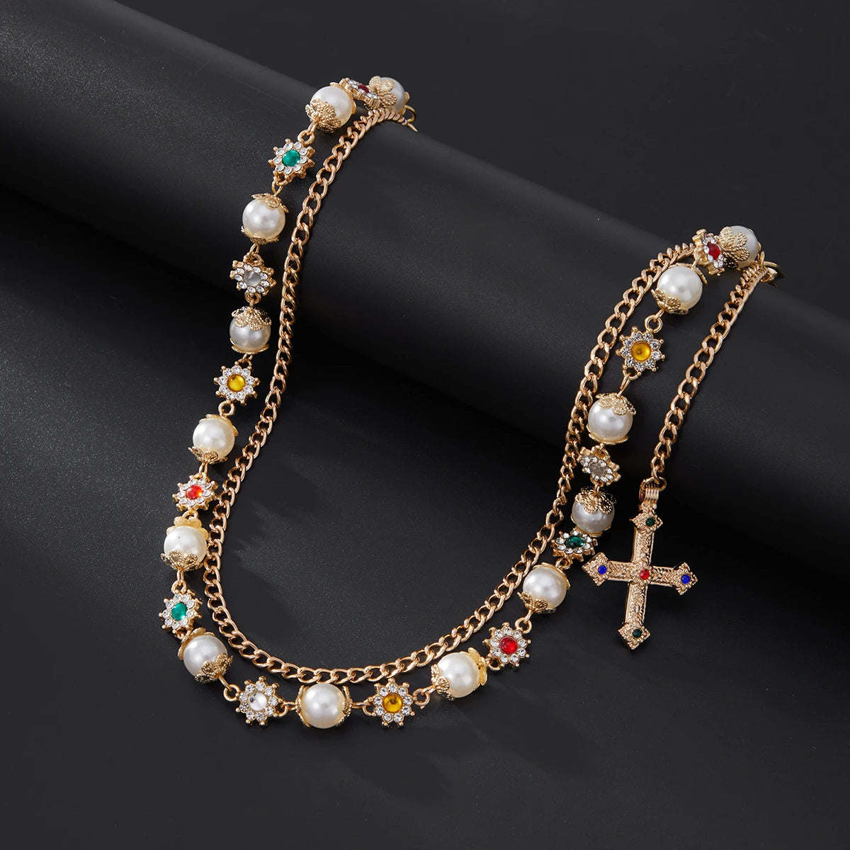 Punk Cross Jesus Pendant Keychain Belt