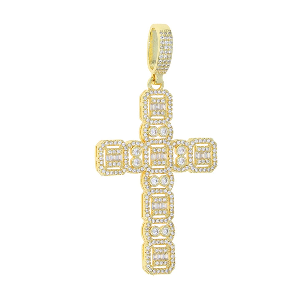 New Iced Out Cross Pendants and Coordinating Chain Options
