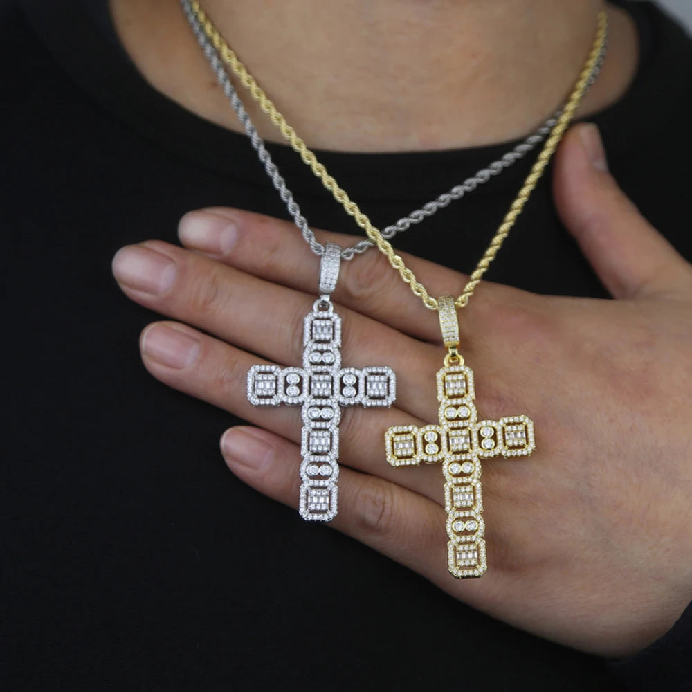 New Iced Out Cross Pendants and Coordinating Chain Options
