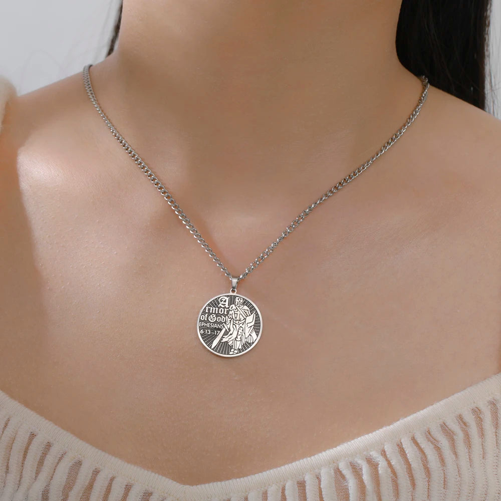 Armor of God Necklace Shield of Faith Ephesians 6:13