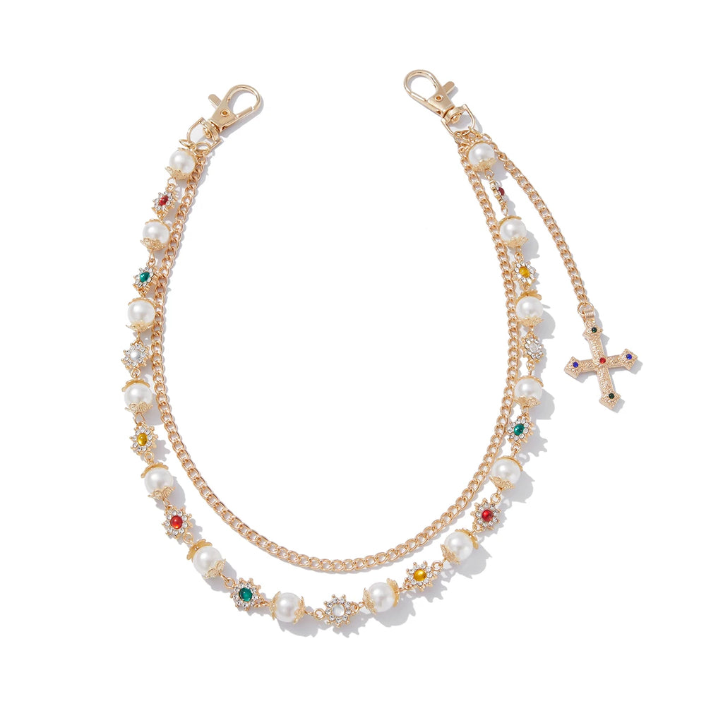 Punk Cross Jesus Pendant Keychain Belt