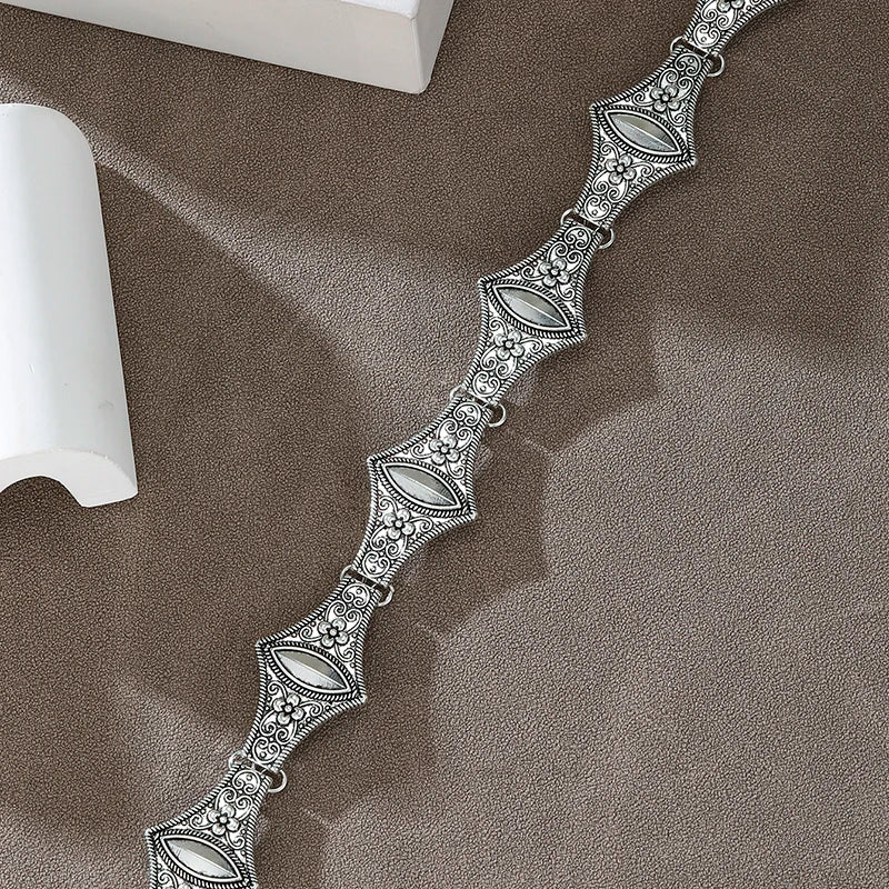 Silver Cross Patchwork Necklace