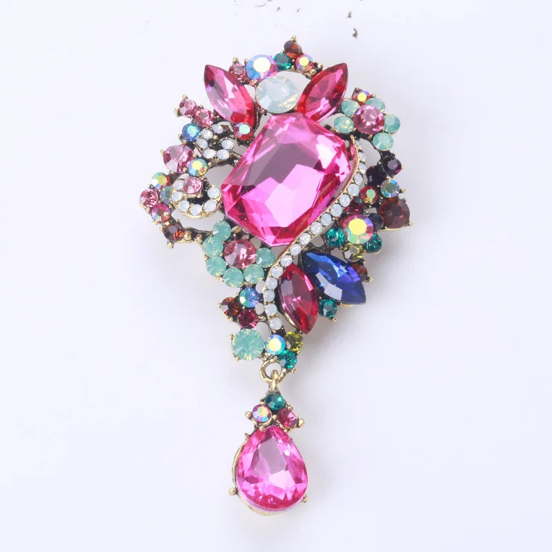 Rhinestone Brooch Anti-fading Pin