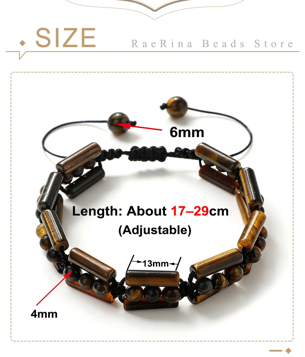 Handmade Woven 4mm Natural Stone Bracelets Emperor Beaded Adjustable