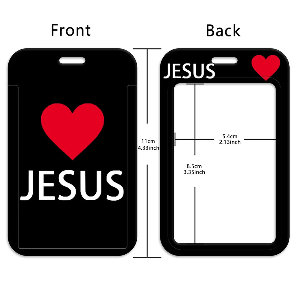 Jesus Love Lanyards Badge Holder ID Card