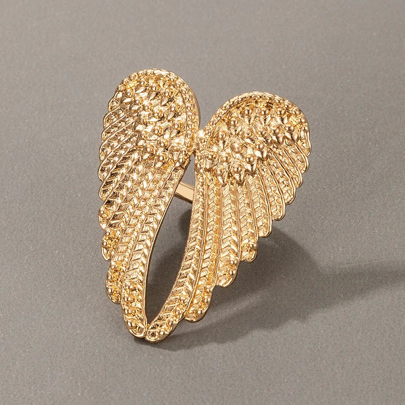 Retro Angel Wings Large Ring