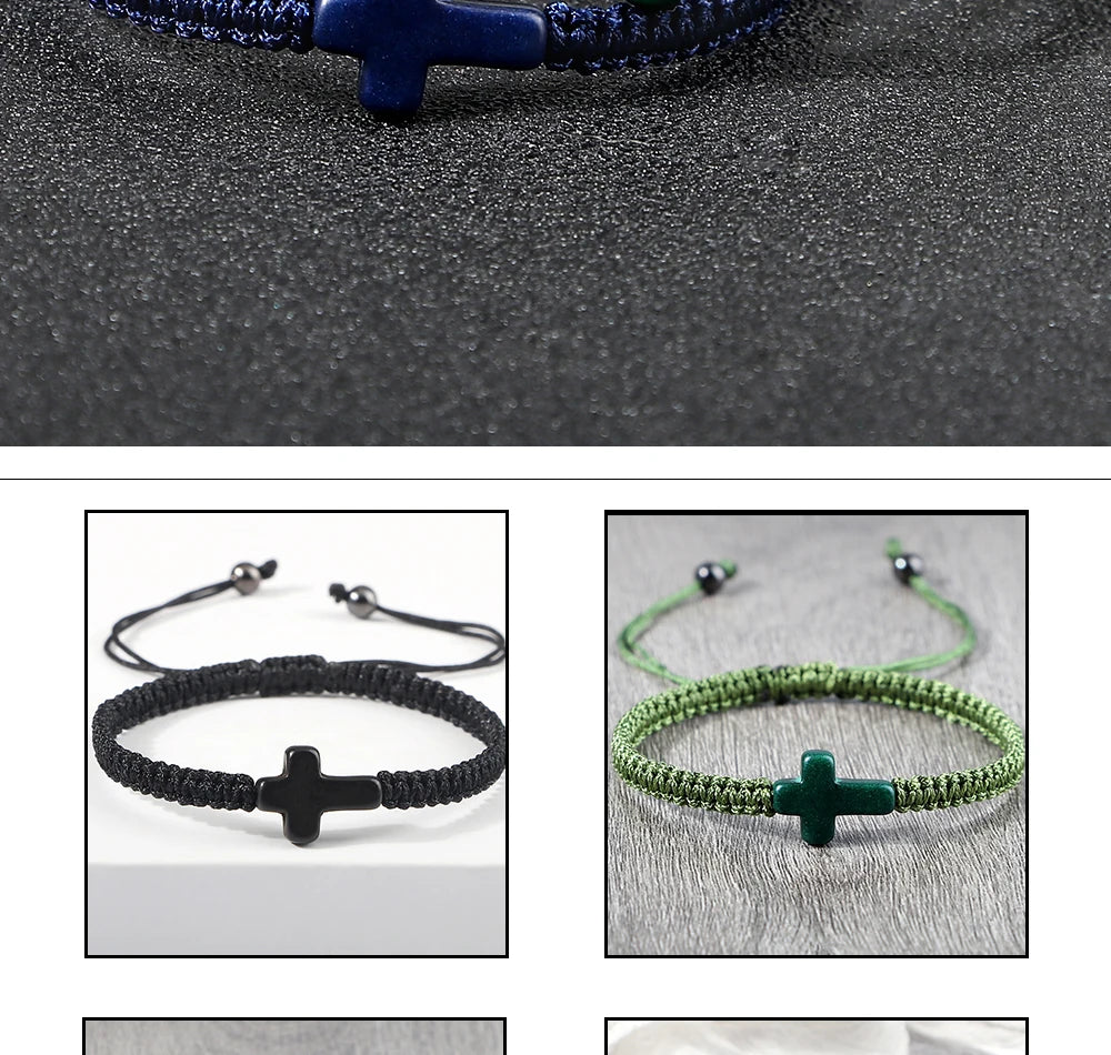 Cross Braided Bracelet Nylon Thread