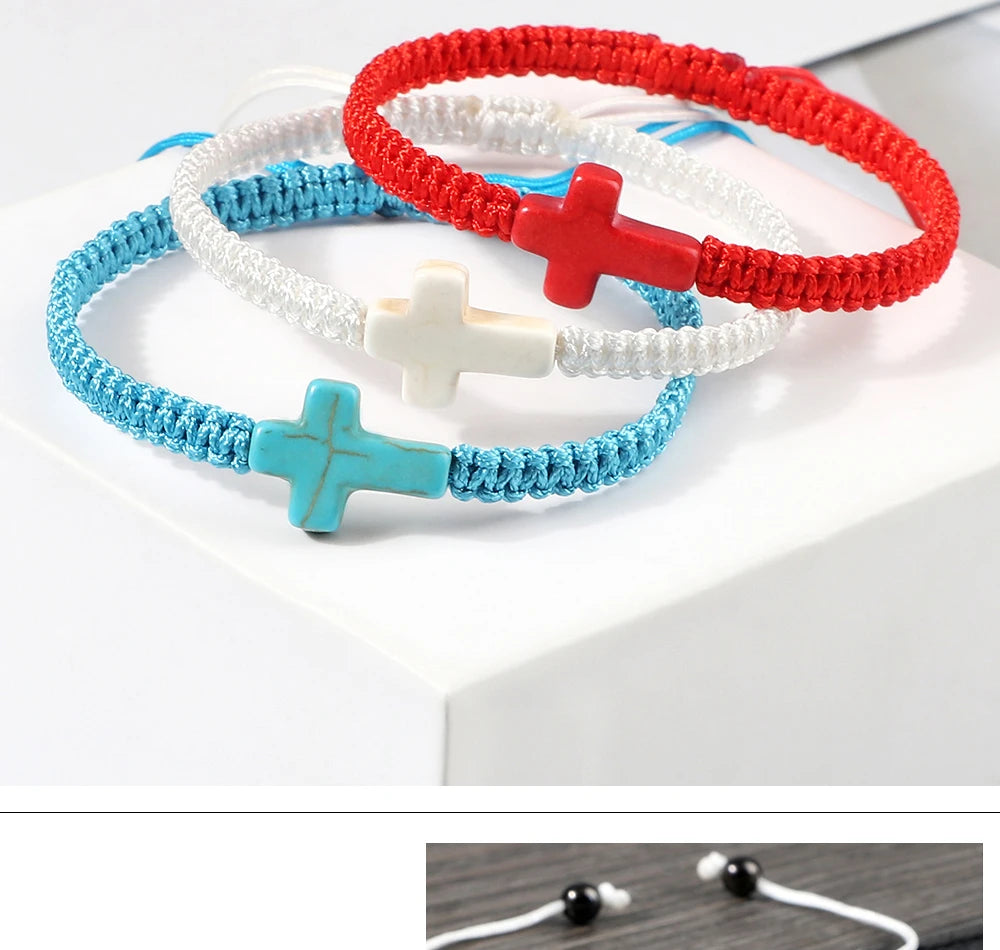 Cross Braided Bracelet Nylon Thread