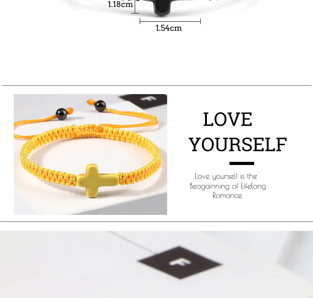 Cross Braided Bracelet Nylon Thread