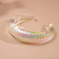 Transparent Colorful Acrylic Opening Bangle