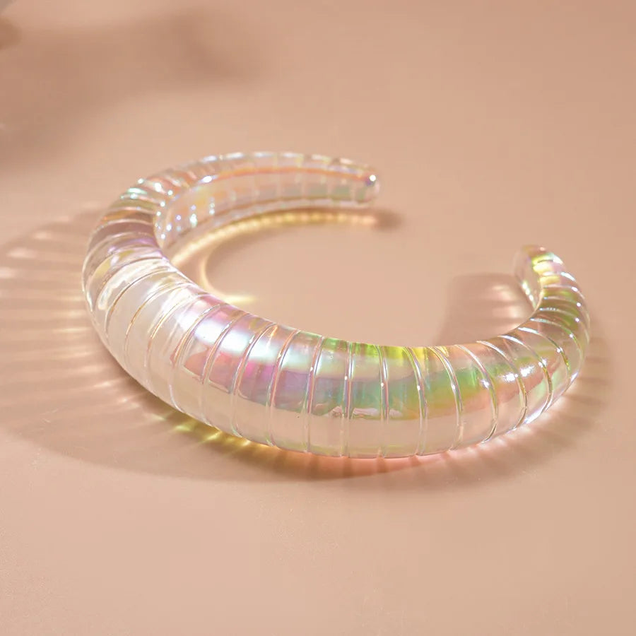 Transparent Colorful Acrylic Opening Bangle