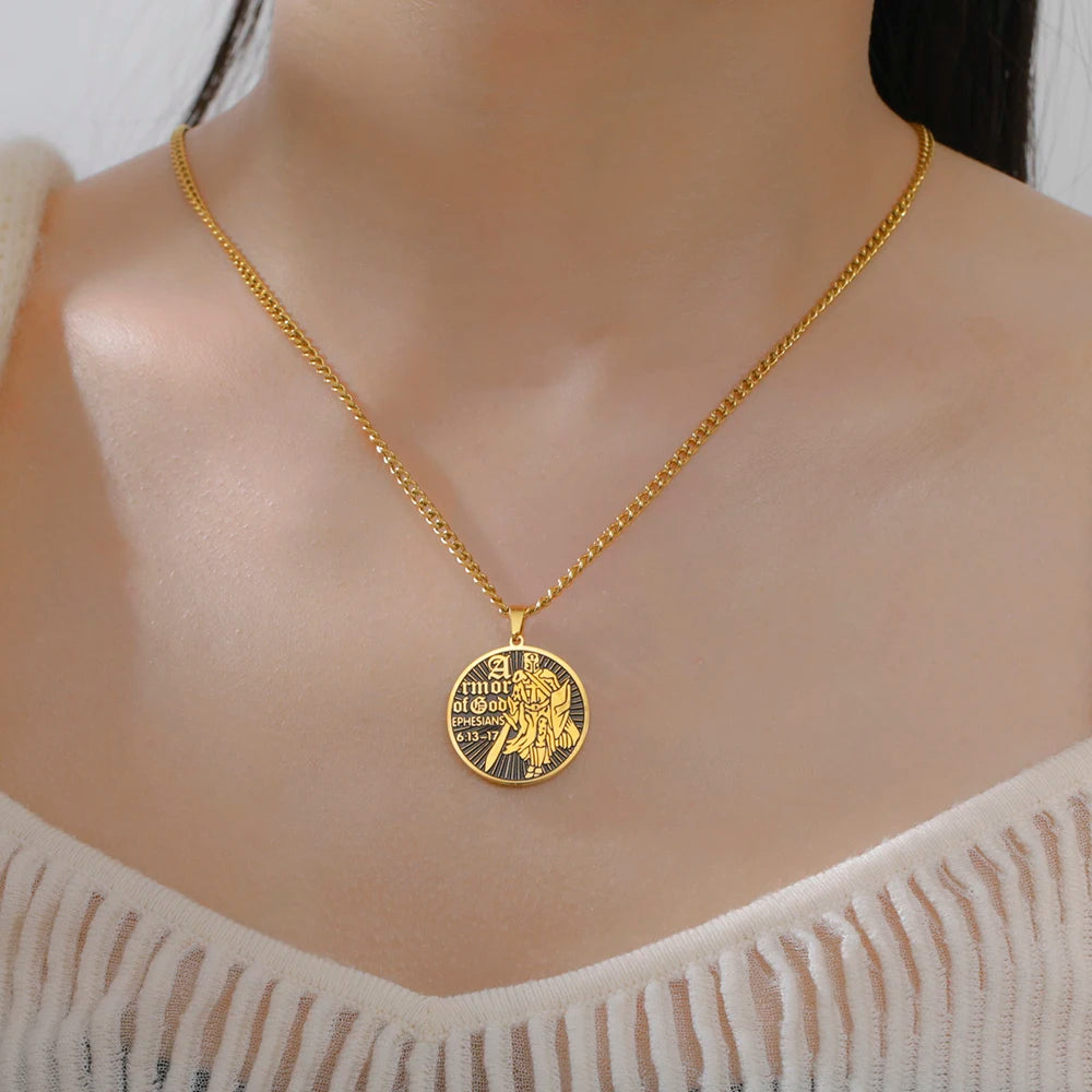 Armor of God Necklace Shield of Faith Ephesians 6:13