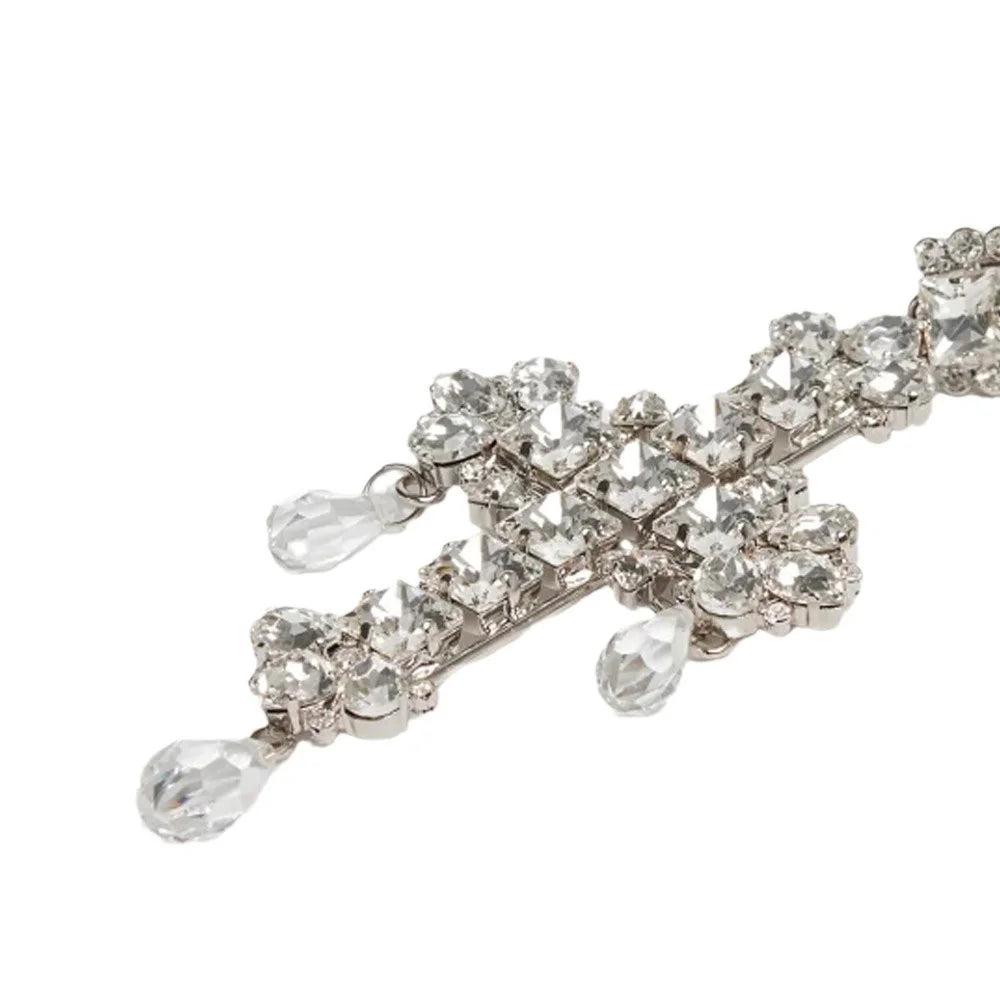 Water Drop Pendant Exaggerated Rhinestone Crystal Dangle Earrings