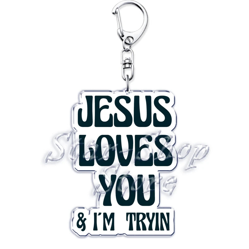 Jesus Loves You Keychains