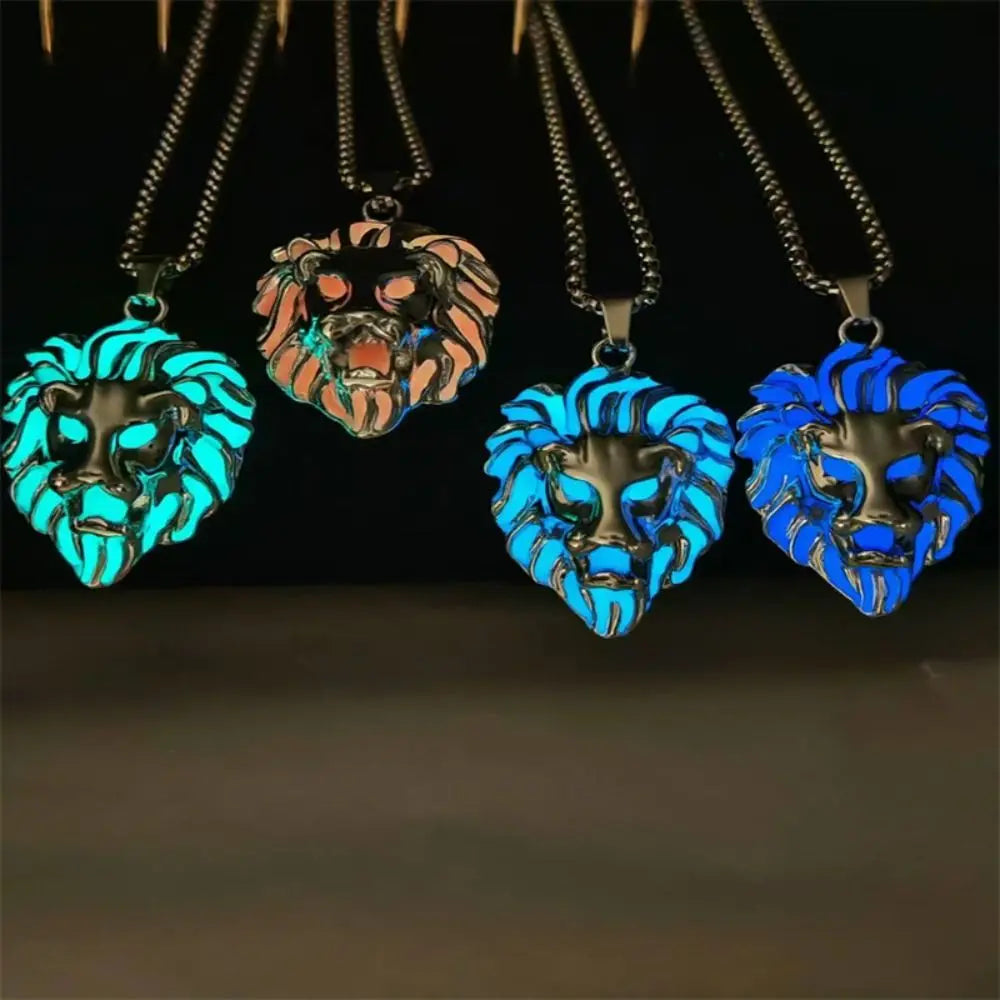 Creative Lion Luminous Pendant Necklace