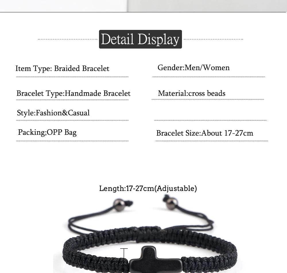 Cross Braided Bracelet Nylon Thread