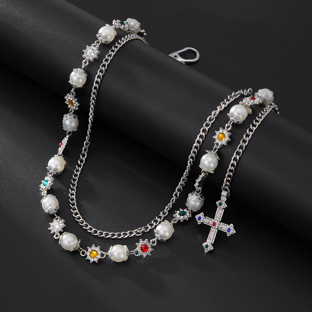 Punk Cross Jesus Pendant Keychain Belt