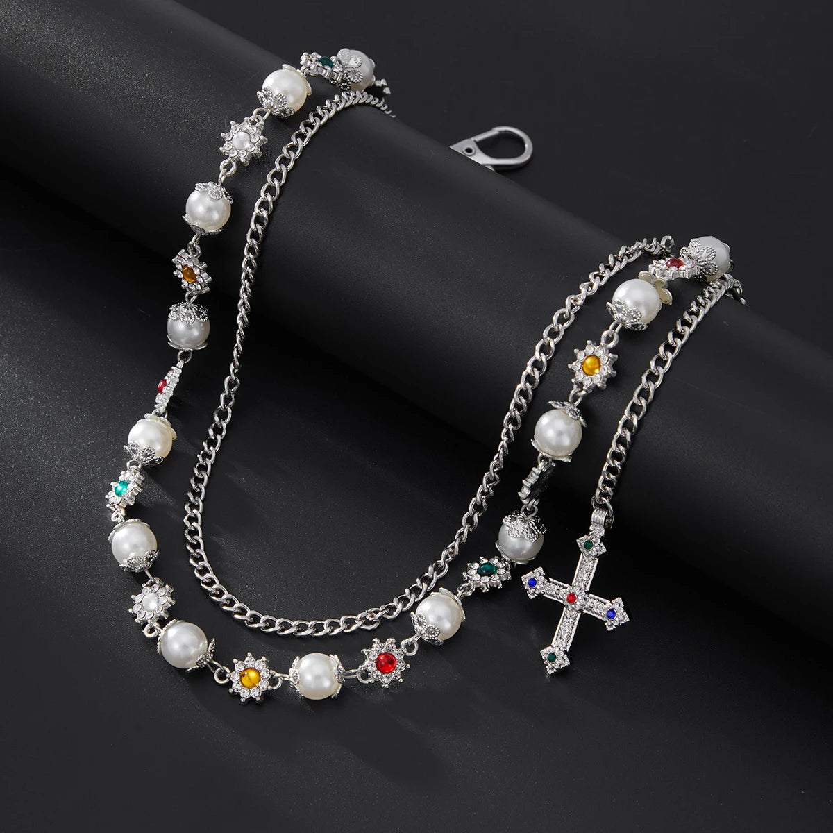 Punk Cross Jesus Pendant Keychain Belt