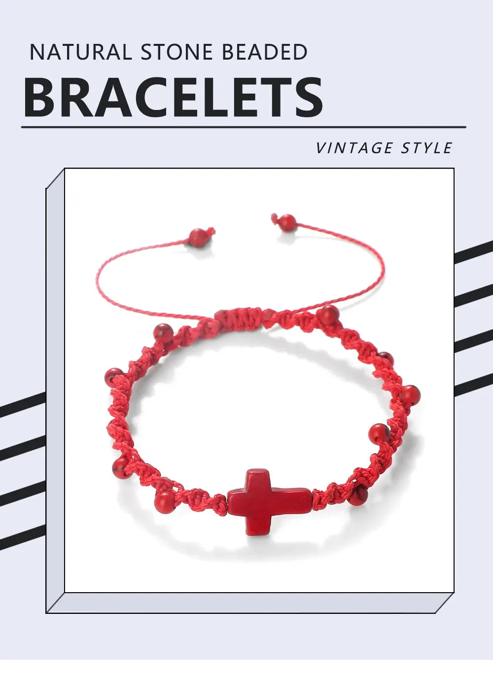 Jesus Pendant Rope Chain Bracelets 4 Colors