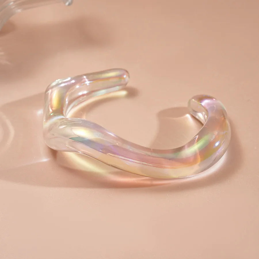 Transparent Colorful Acrylic Opening Bangle