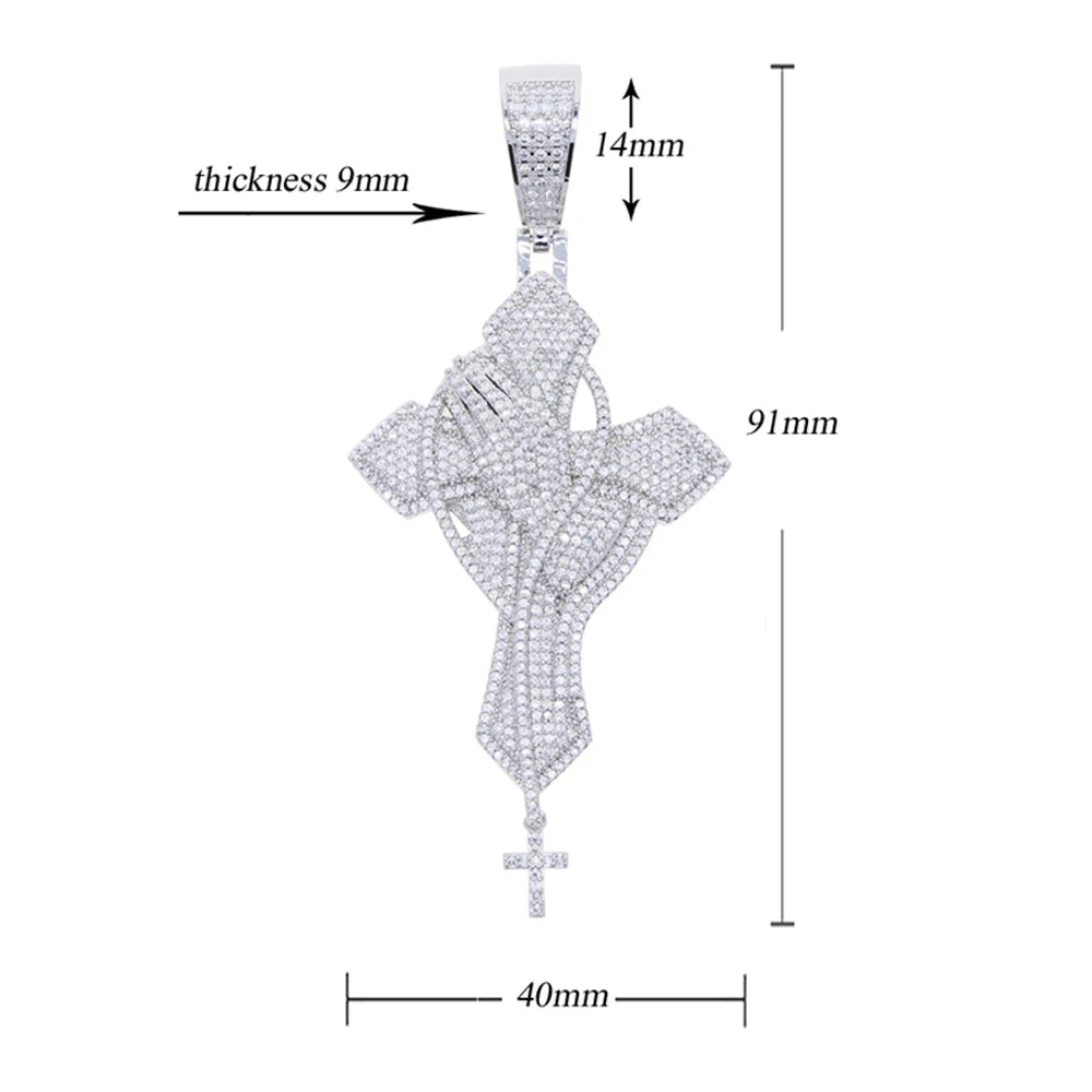 New Iced Out Cross Pendants and Coordinating Chain Options