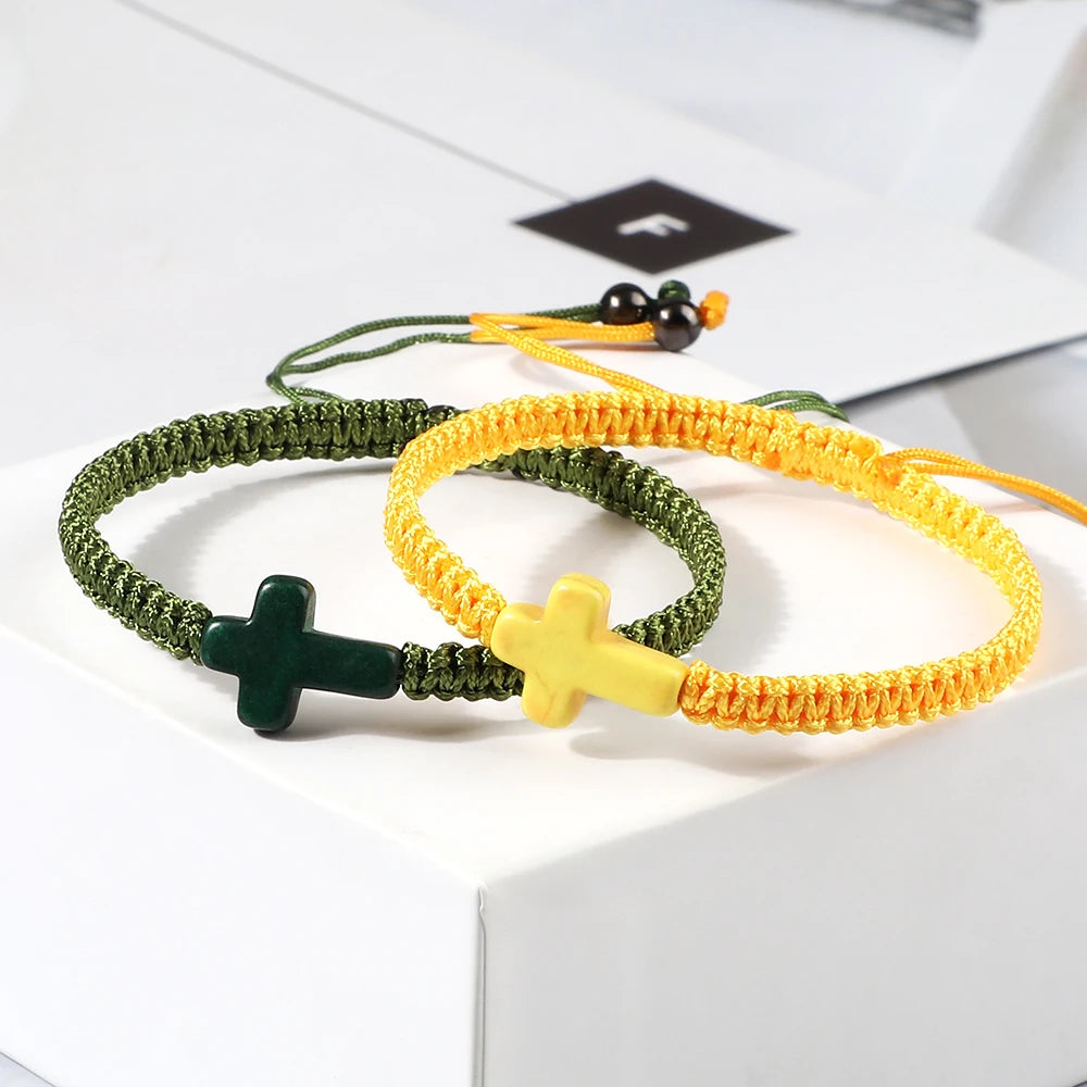 Cross Braided Bracelet Nylon Thread