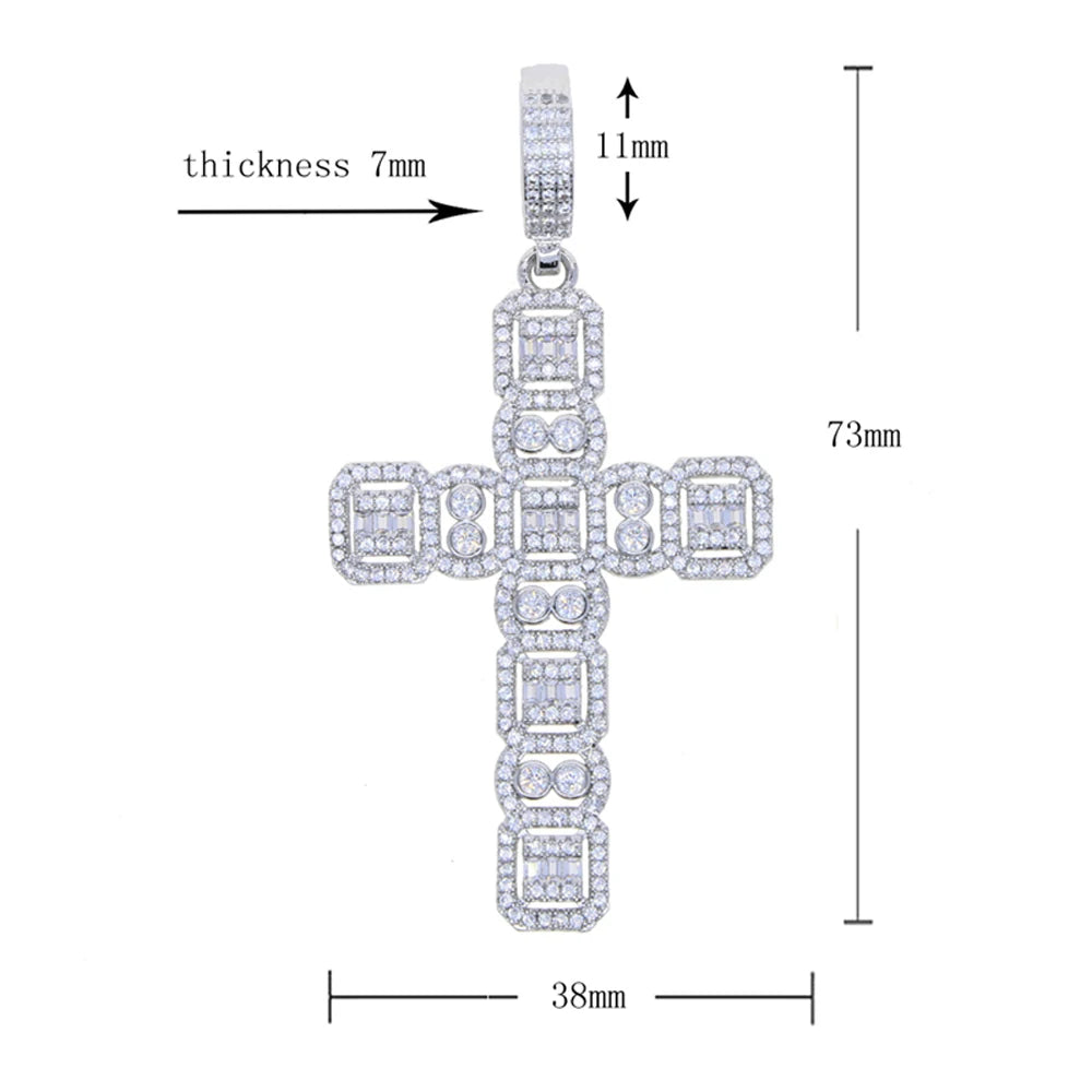 New Iced Out Cross Pendants and Coordinating Chain Options