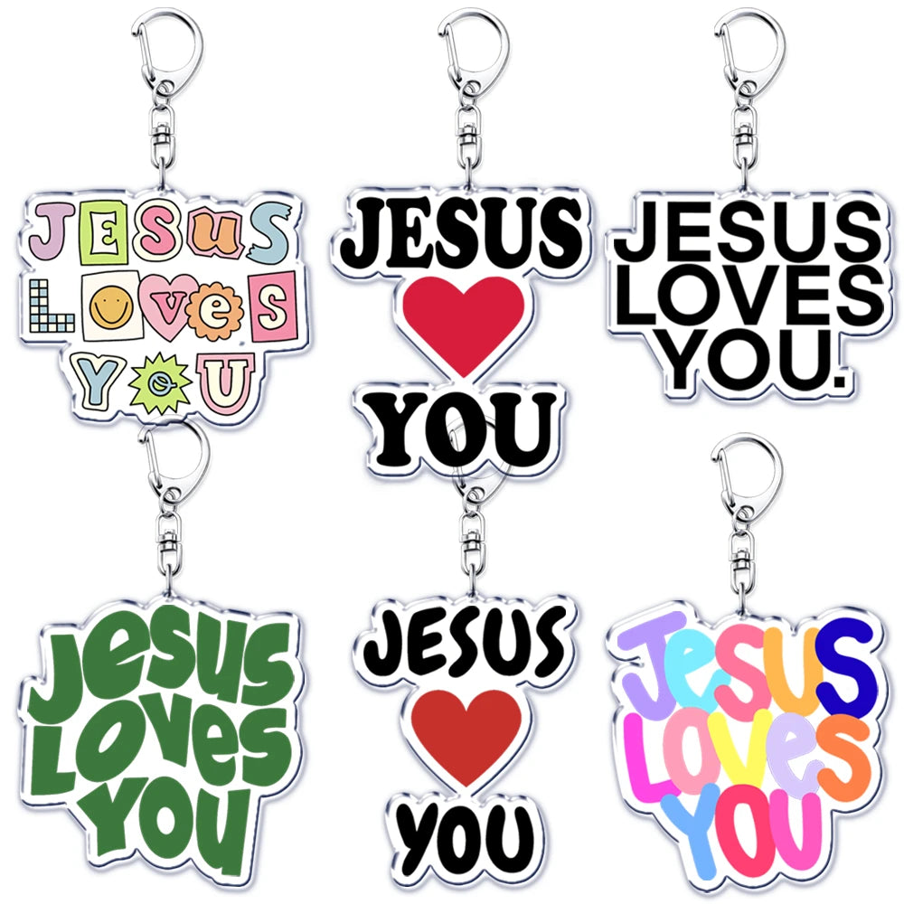 Jesus Loves You Keychains