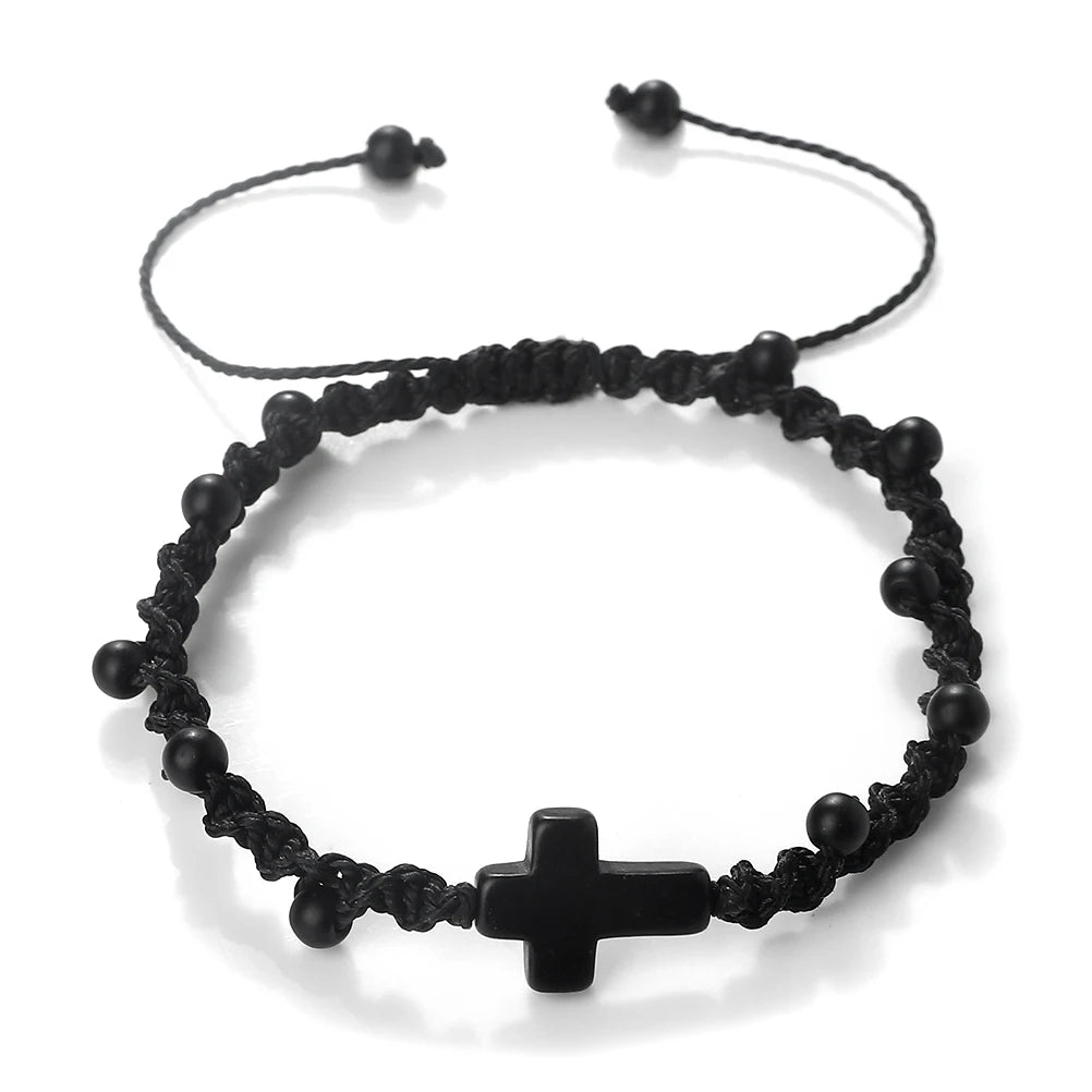 Jesus Pendant Rope Chain Bracelets 4 Colors