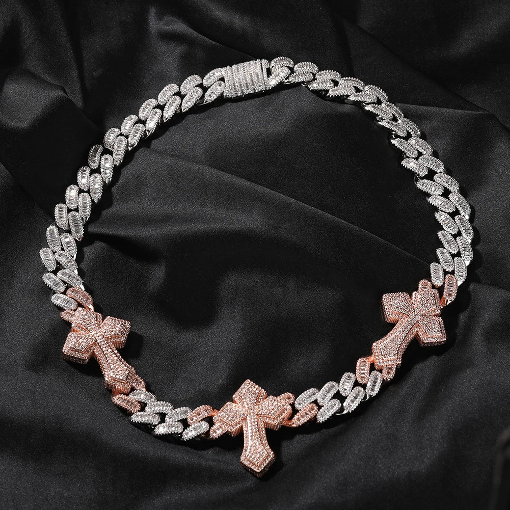 Miami Cuban Link Chain Necklace 5A Cubic Zirconia Choker