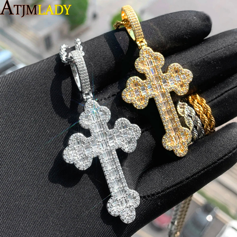 New Iced Out Cross Pendants and Coordinating Chain Options