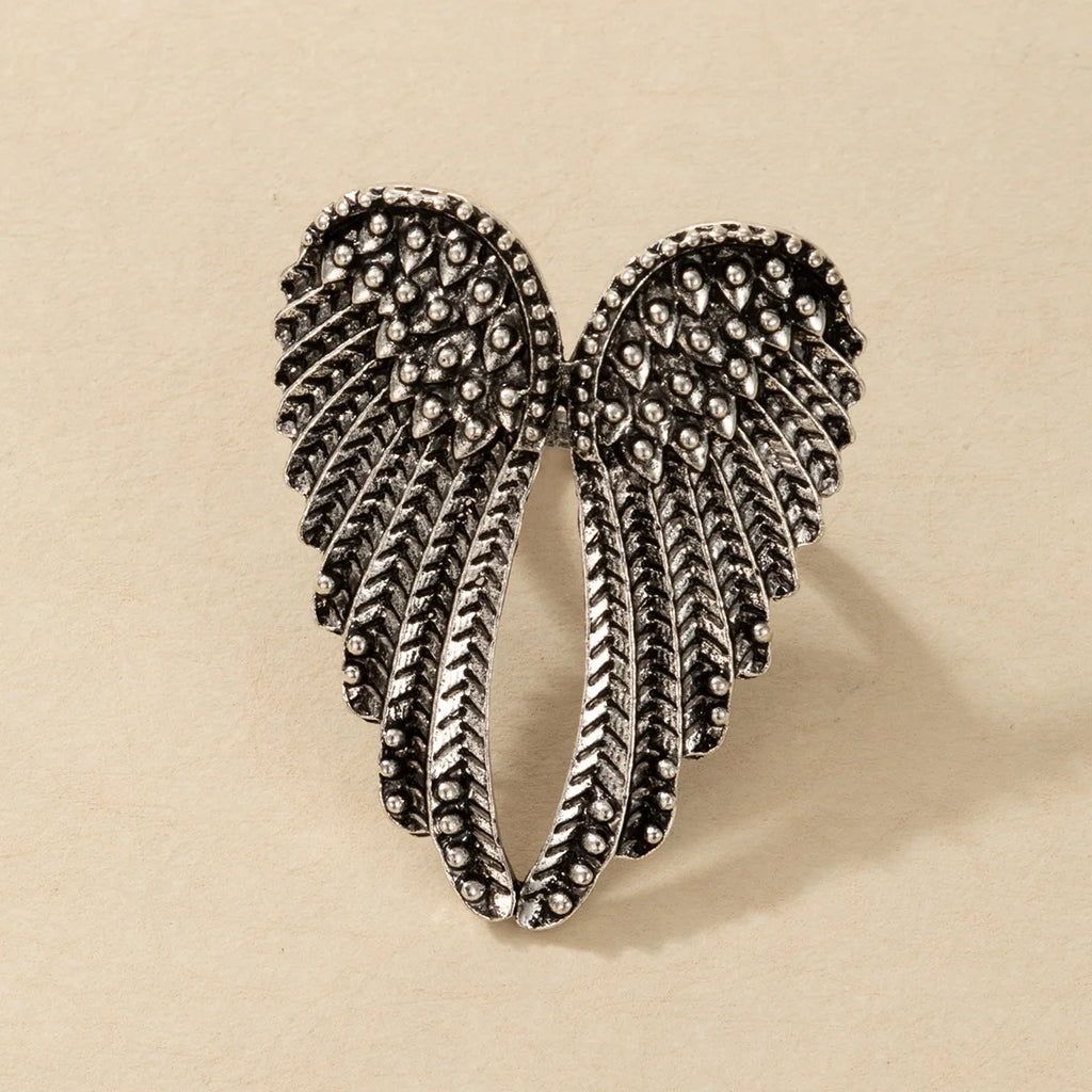 Retro Angel Wings Large Ring