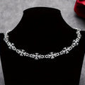 Silver Cross Patchwork Necklace