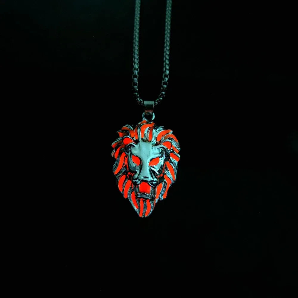 Creative Lion Luminous Pendant Necklace
