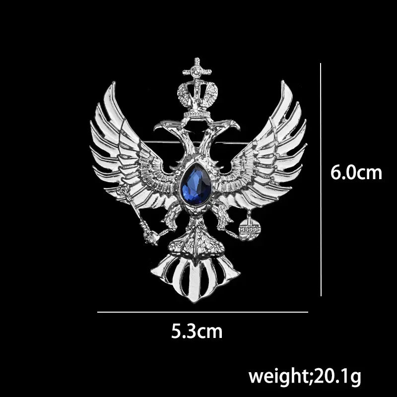 Crystal Eagle Brooches