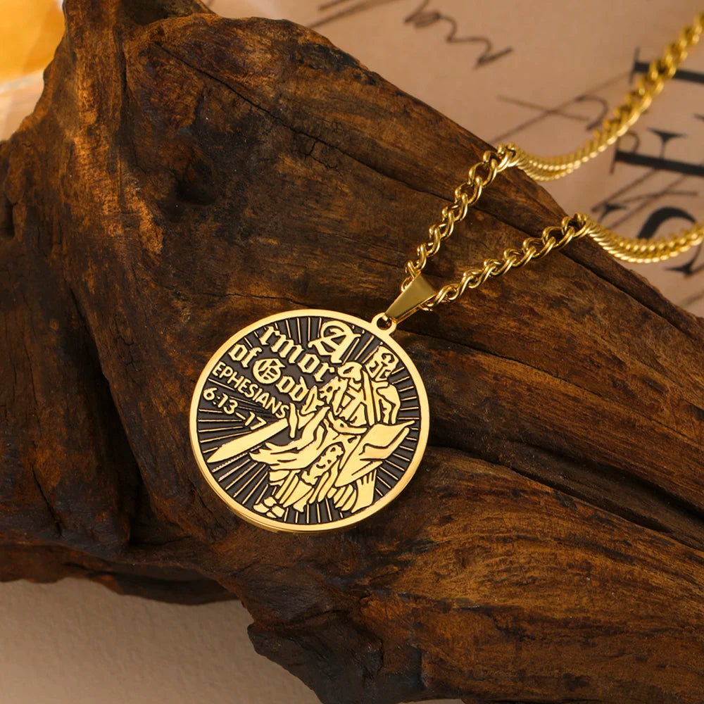 Armor of God Necklace Shield of Faith Ephesians 6:13