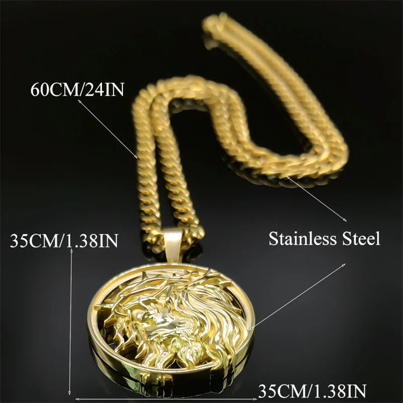 Jesus Crown of thorns Necklace Stainless Steel