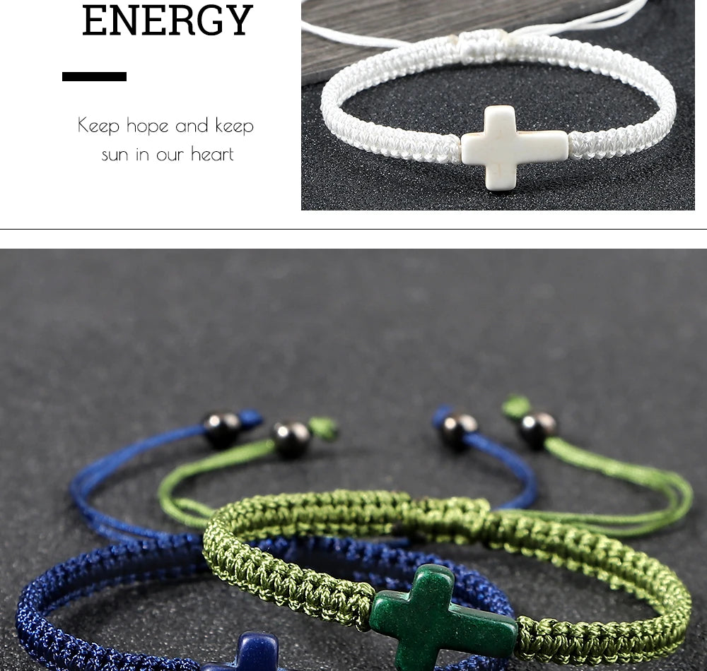 Cross Braided Bracelet Nylon Thread