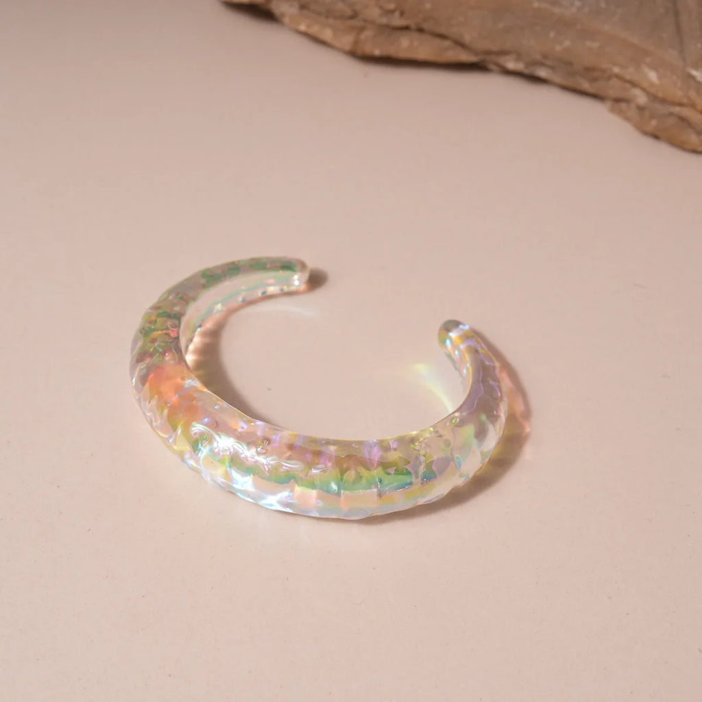 Transparent Colorful Acrylic Opening Bangle
