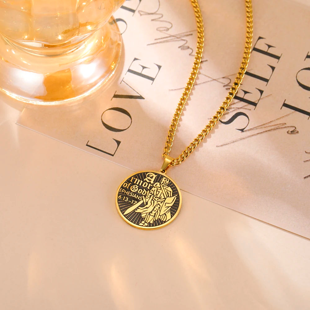 Armor of God Necklace Shield of Faith Ephesians 6:13